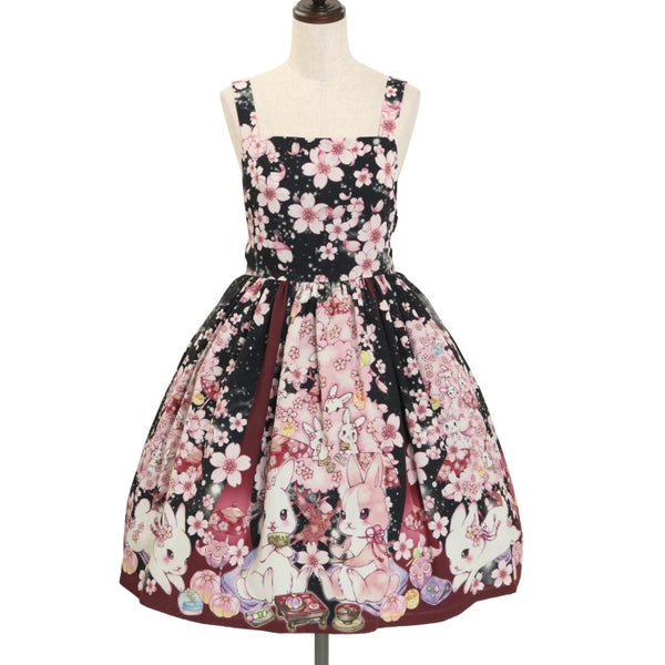 海外ロリィタ ロリータ 桜姫 華の出会いジャンパースカート Cross