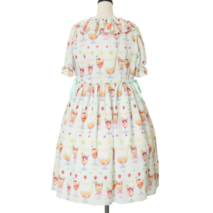 チムたん フルーツ柄ワンピース Mサイズ USED】【Mサイズ】フルーツポンチ ワンピース | Emily Temple cute