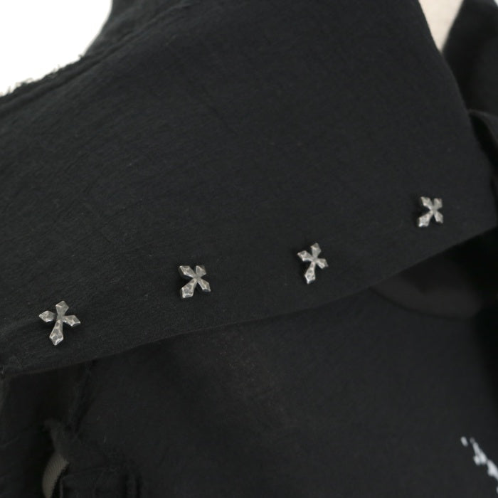 USED】フォールクロス・ガーゼロングトップス(black x white) | Moi