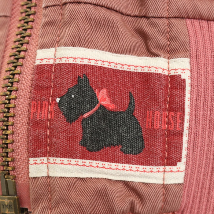 USED】スコッチテリア刺繍入りロゴアップリケブルゾン | PINK