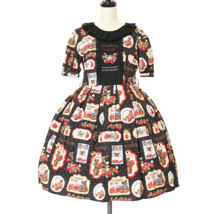 Frambuesa　Strawberry Garden長袖ワンピース USED】【Frambuesa/Mサイズ】Strawberry Garden 半袖ワンピース
