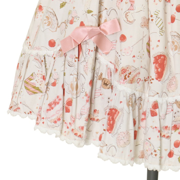 USED】SWEETS collection スカラップスカート（オフホワイト