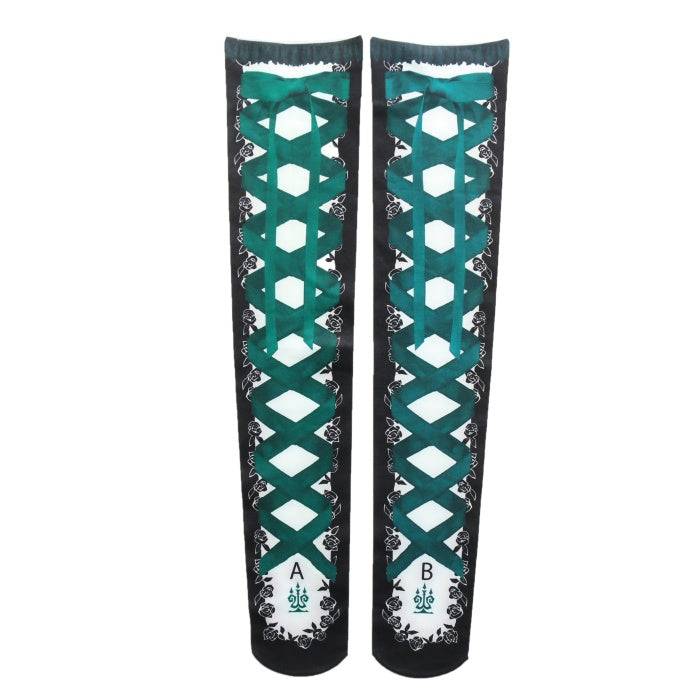 Moi-meme-Moitie リボン オーバーニー クロスアーチレースリボン