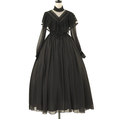 USED】クロスアーチレースリボンオーバーニー（Black x white lace x