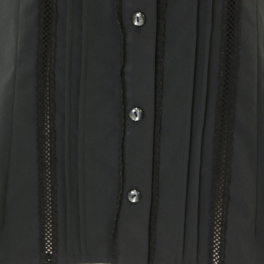 USED】【9号】シャーリングスリーブブラウス(黒) | Moi-même-Moitié