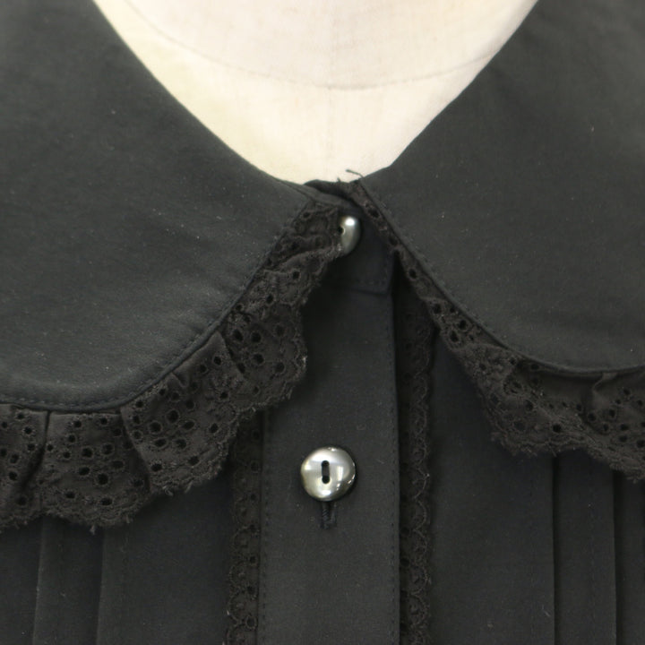 USED】【9号】シャーリングスリーブブラウス(黒) | Moi-même-Moitié