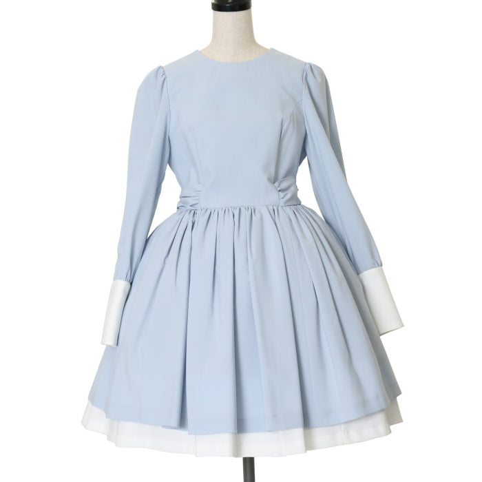 USED】【9号】修道女ミニワンピース(ブルーグレー×白) | Moi-même