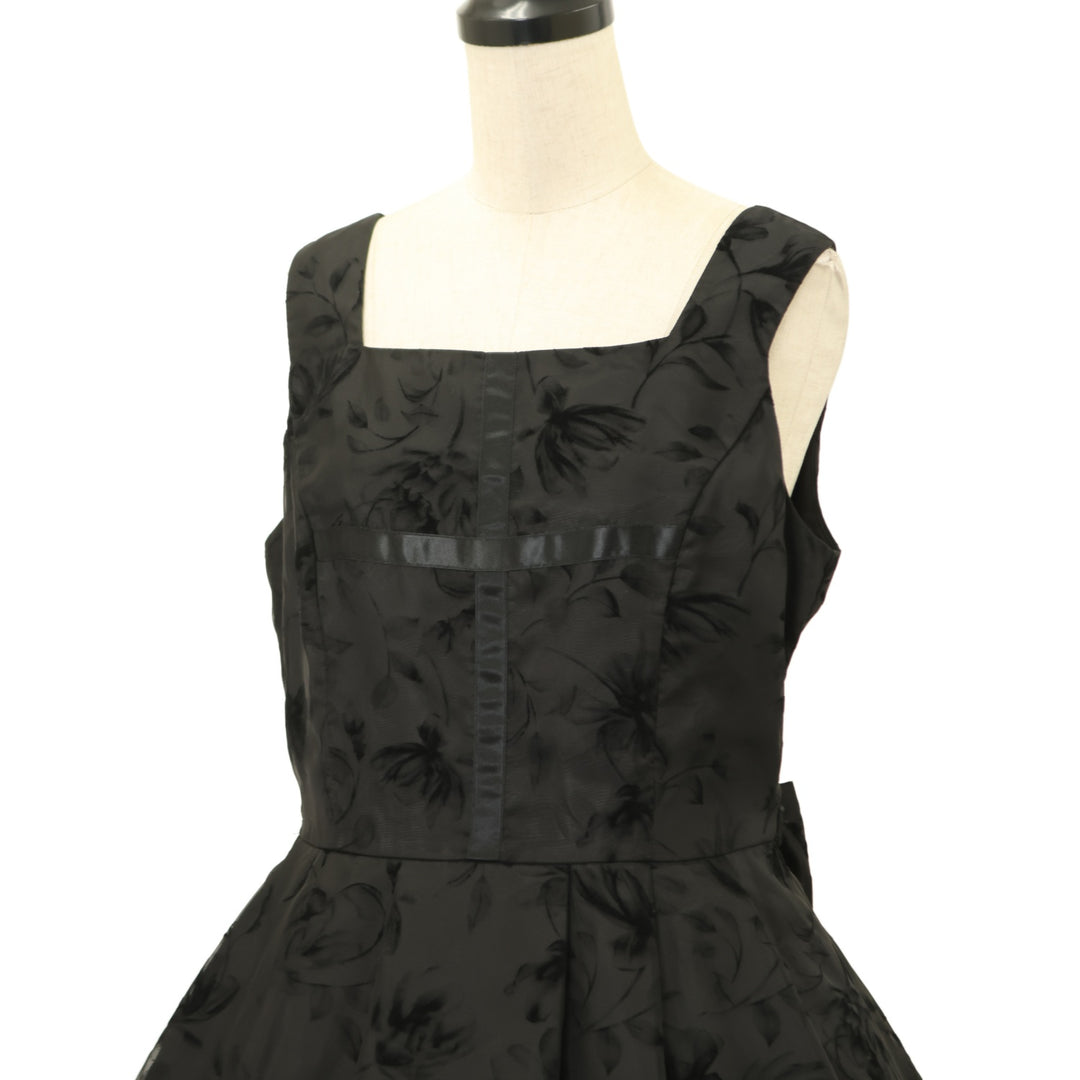 USED】【9号】花柄フロッキーロングジャンパースカート | Moi-même 