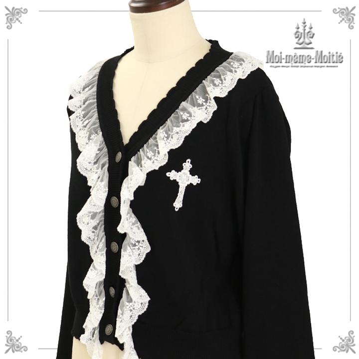 十字架ワッペンレースカーディガン | Moi-même-Moitié 十字架ワッペンレースカーディガン | Moi-même-Moitié