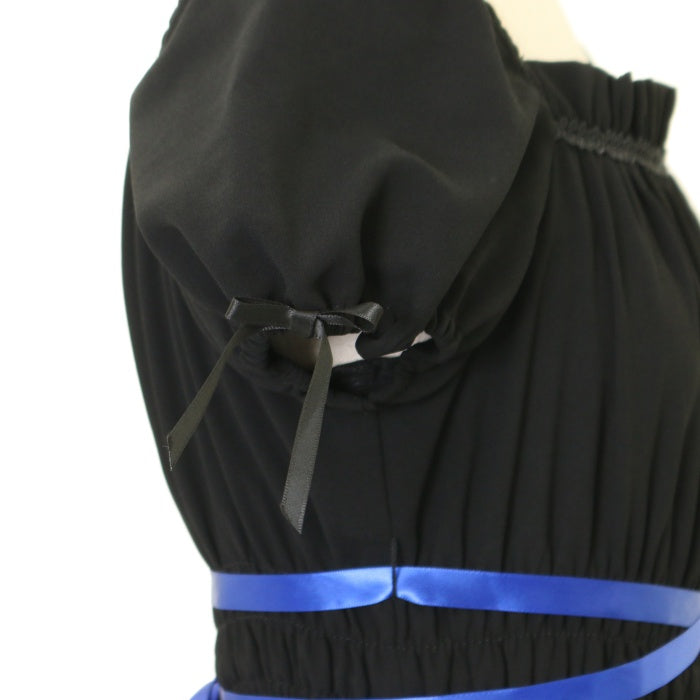 【21日まで出品】サイレントムーンワンピースミディアム丈 黒青 USED】サイレントムーンワンピース(ミディアム丈/黒×青) | Moi-même