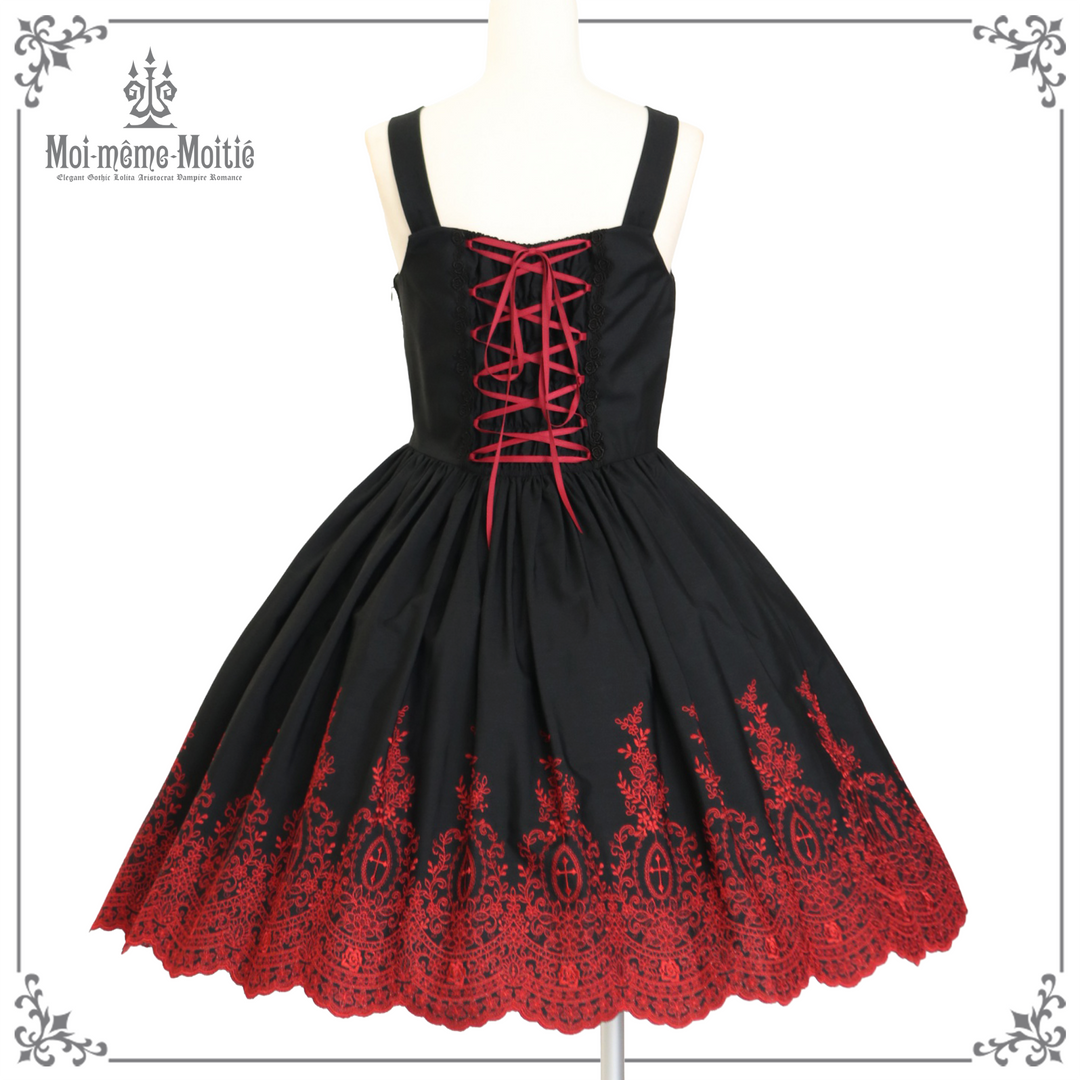 と*ん様 Moi-même-Moitié Rose Garden刺繍ジャンパース Rose Garden刺繍ジャンパースカート | Moi-même-Moitié | ロリータ