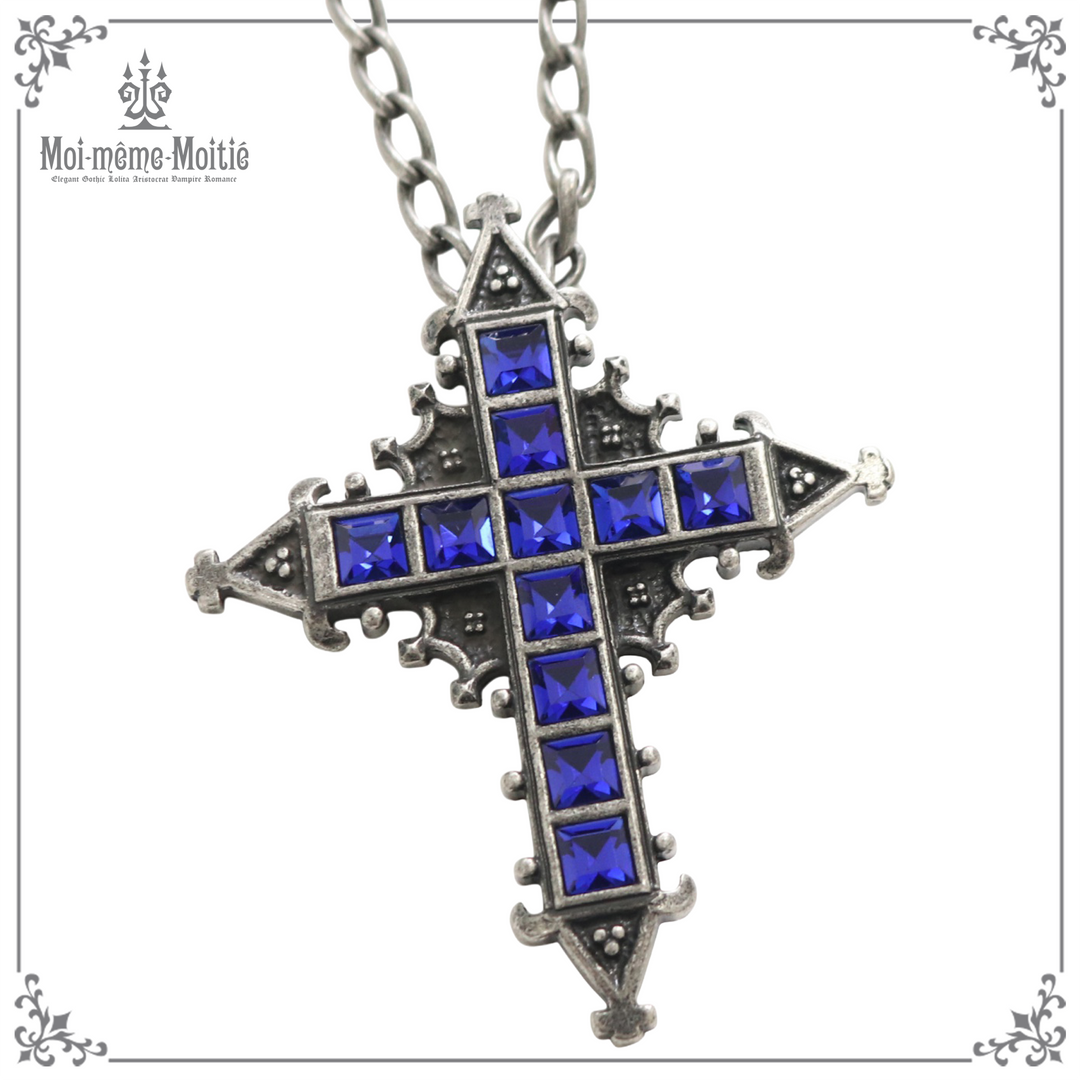 Blue Jewel Cross Pendant | Moi-même-Moitié | Wunderwelt Fleur