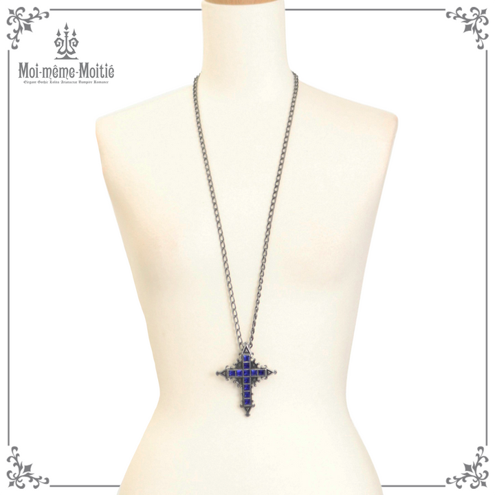 Blue Jewel Cross Pendant | Moi-même-Moitié | Wunderwelt Fleur Blue Jewel Cross Pendant | Moi-même-Moitié | Wunderwelt Fleur