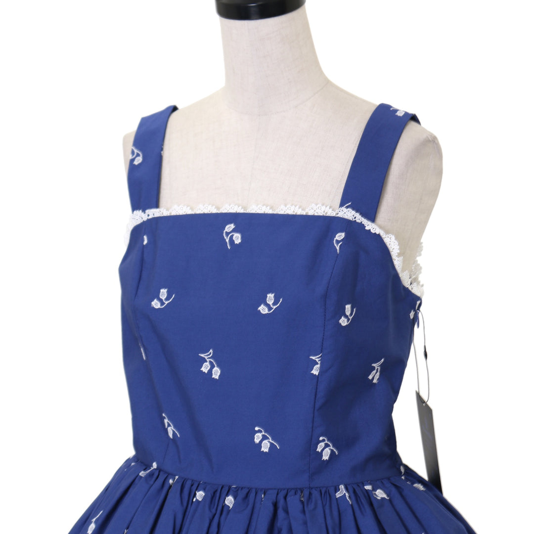 USED】【9号】May lilyジャンパースカート(青×白) | Moi-même-Moitié