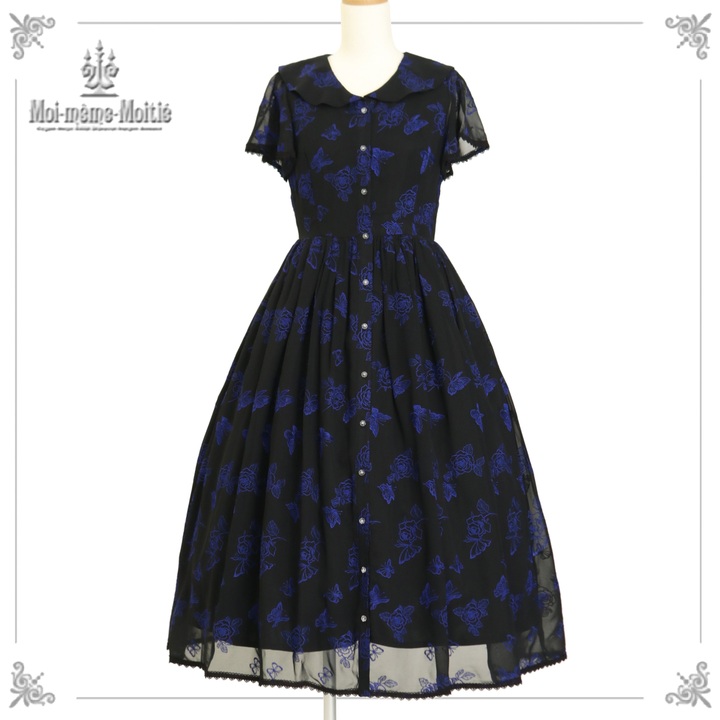 新品】Roseand Butterflyセレーネドレス黒Moitieモワティエ