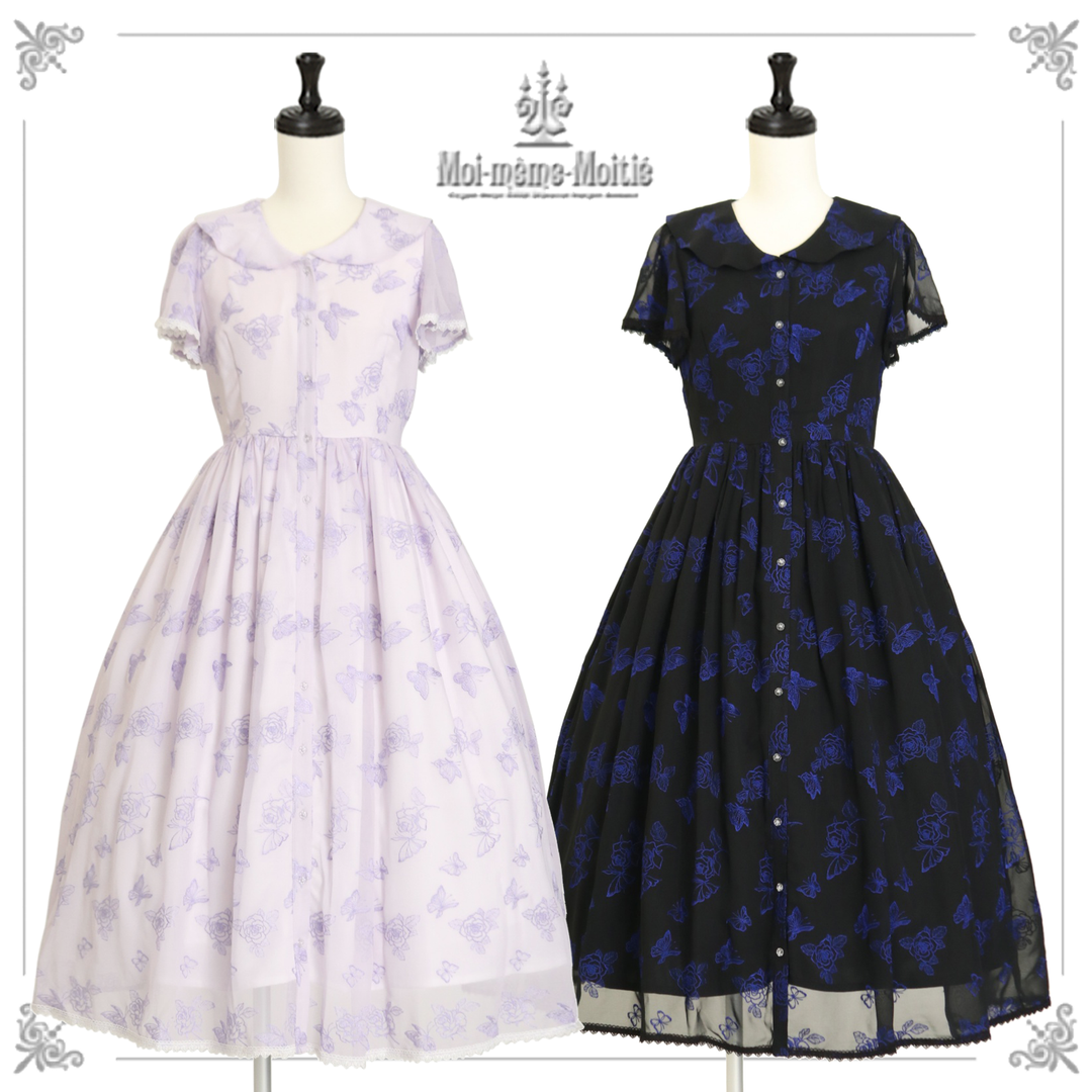 【新品】Roseand Butterflyセレーネドレス黒Moitieモワティエ 通販限定】Rose and Butterflyセレーネドレス〜Eternal Edition