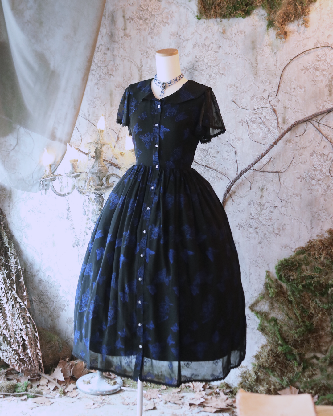 【新品】Roseand Butterflyセレーネドレス黒Moitieモワティエ 通販限定】Rose and Butterflyセレーネドレス〜Eternal Edition