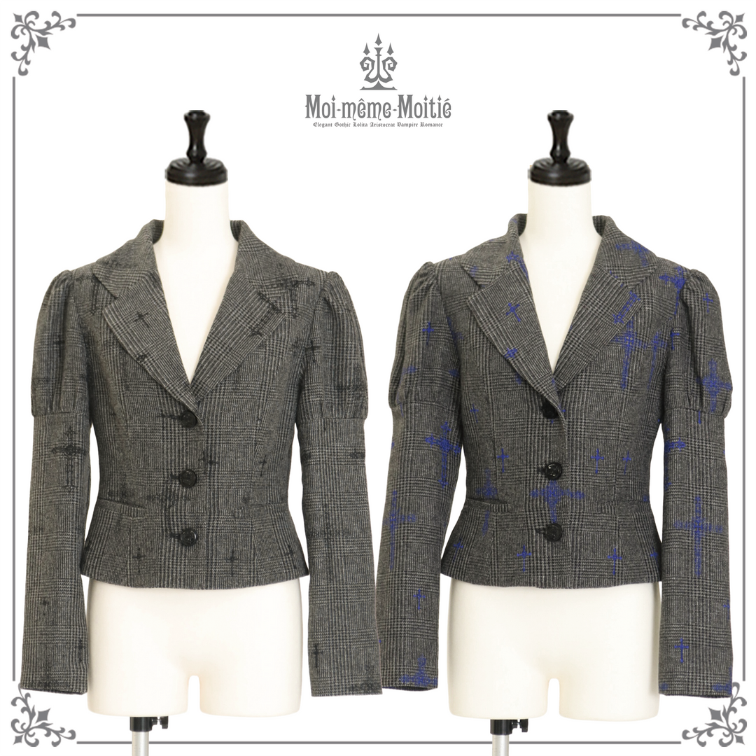 グレンチェック十字架バックベルトジャケット | Moi-même-Moitié