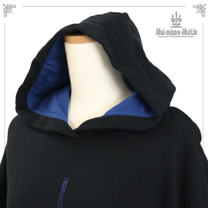 Moi-même-Moitié 燭台プリントフーディー NEW Moi-meme-Moitie Candelabra Print Pullover Hoodie Black x