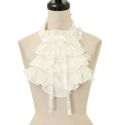 USED】【9号】スカラップコットンレースパフ袖ブラウス | Moi-même