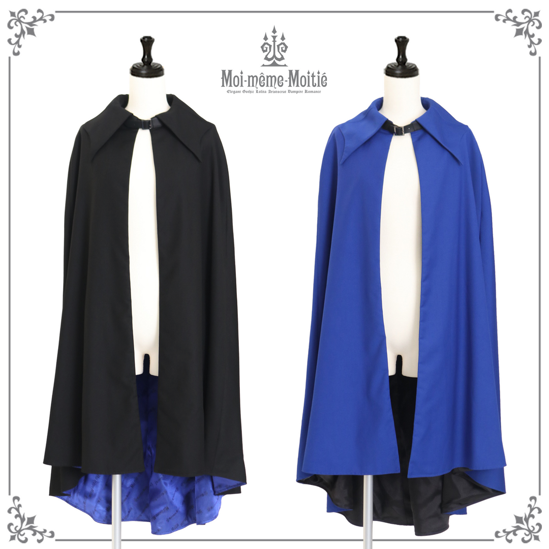 A/P 蝙蝠マント　黒x青 燭台刺繍蝙蝠マント | Moi-même-Moitié | ロリータ ゴスロリ ゴシック