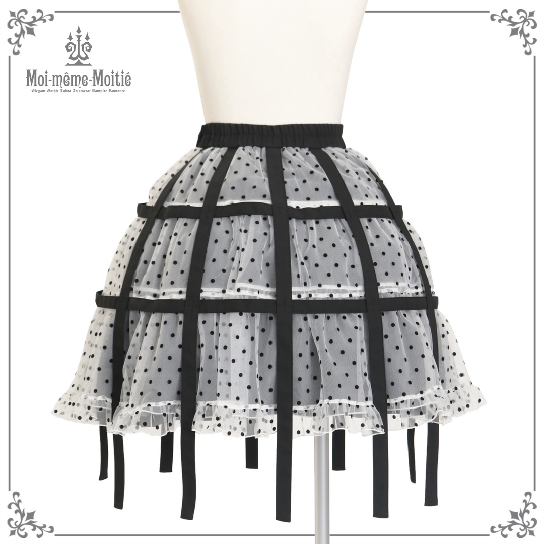 ドットフロッキー鳥籠スカート | Moi-même-Moitié | ロリータ ゴスロリ