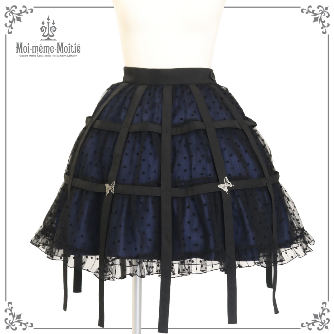 ドットフロッキー鳥籠スカート | Moi-même-Moitié | ロリータ ゴスロリ