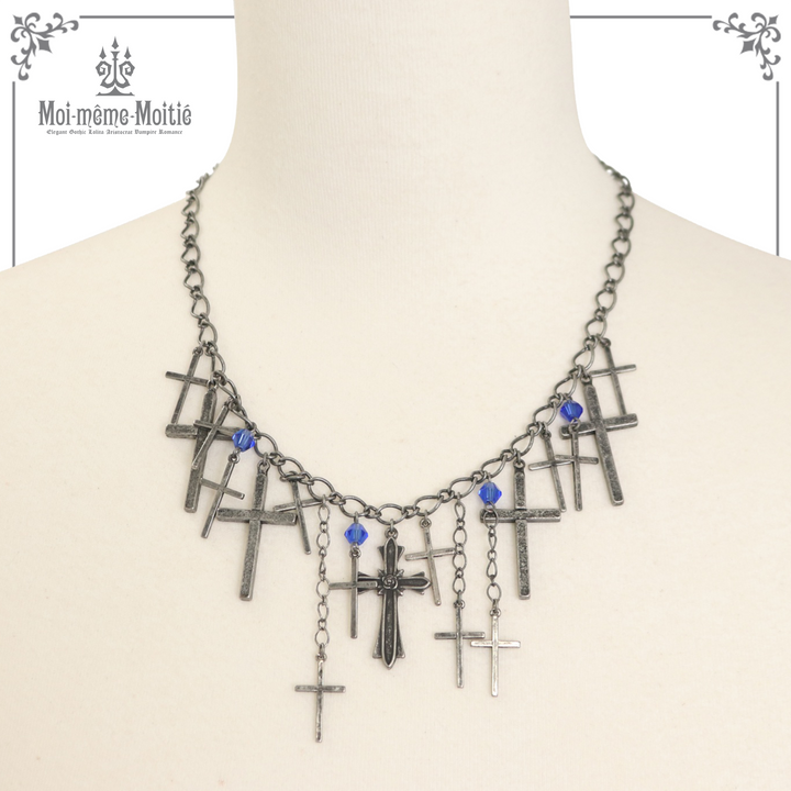 【Mana様着用デザイン】Moi meme Moitie 薔薇十字架ネックレス M+ROSE × Cross Necklace | Moi-même-Moitié | Wunderwelt Fleur
