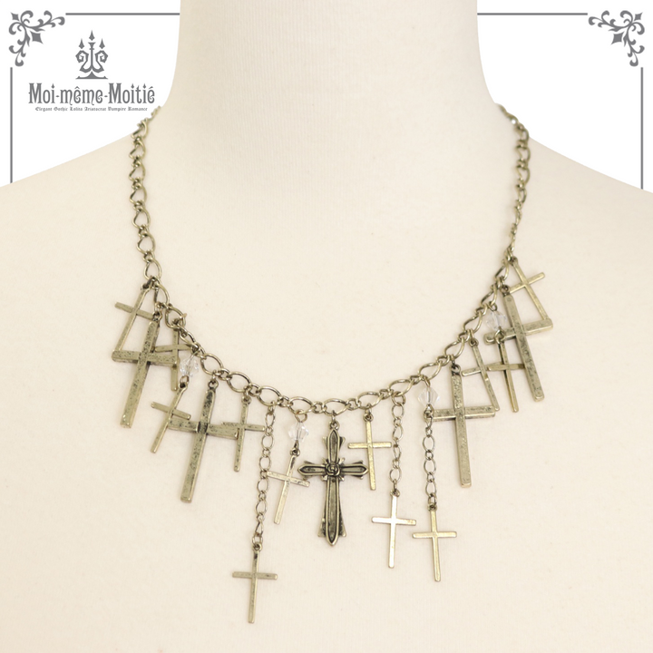 モワティエ　最初期　十字架ネックレス 再入荷】M+ROSE×十字架ネックレス | Moi-même-Moitié | ロリータ