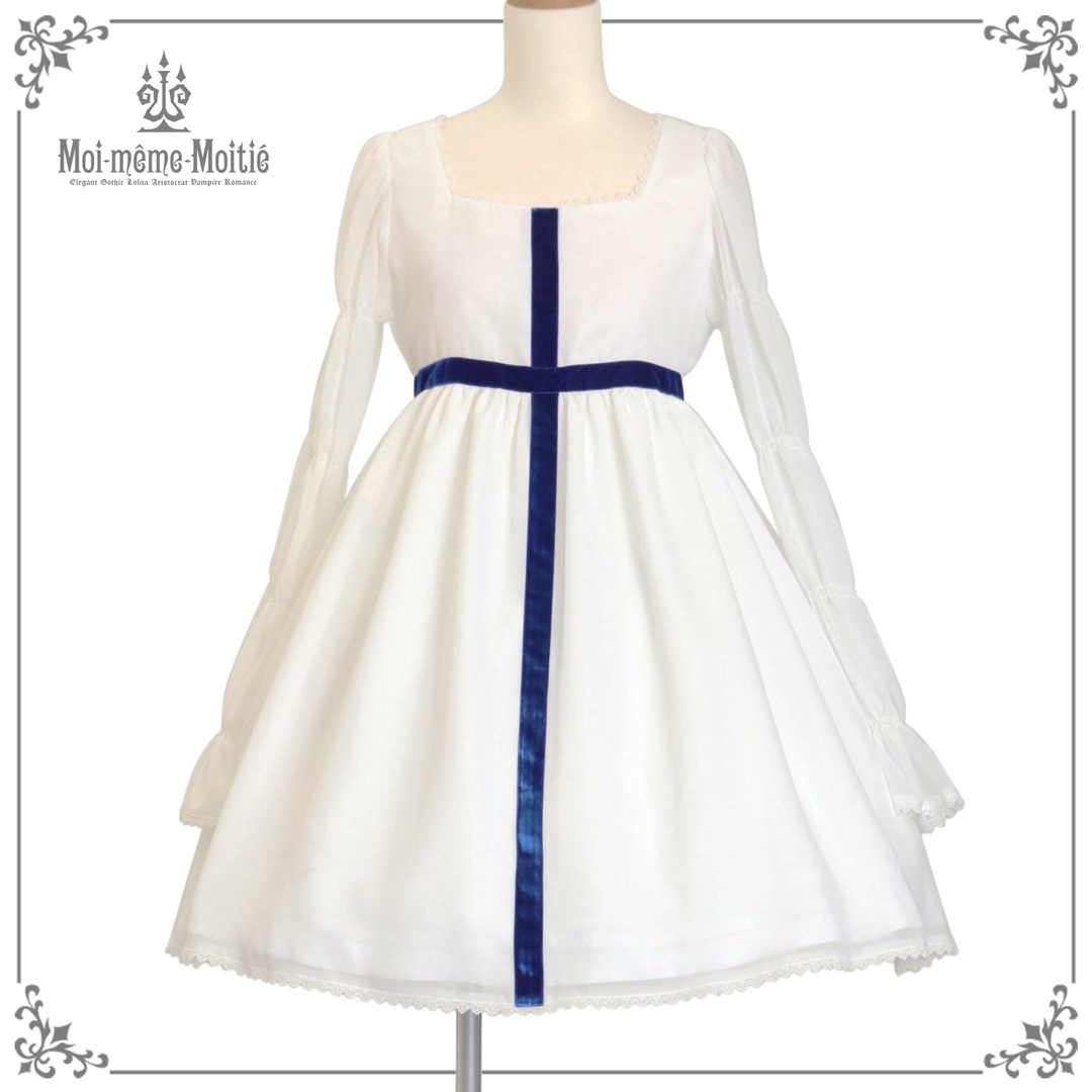 最終値下げ Moi-meme-Moitie ホワイトテディベアマント Velvet Cross Dress (Mini) | Moi-même-Moitié | Wunderwelt Fleur