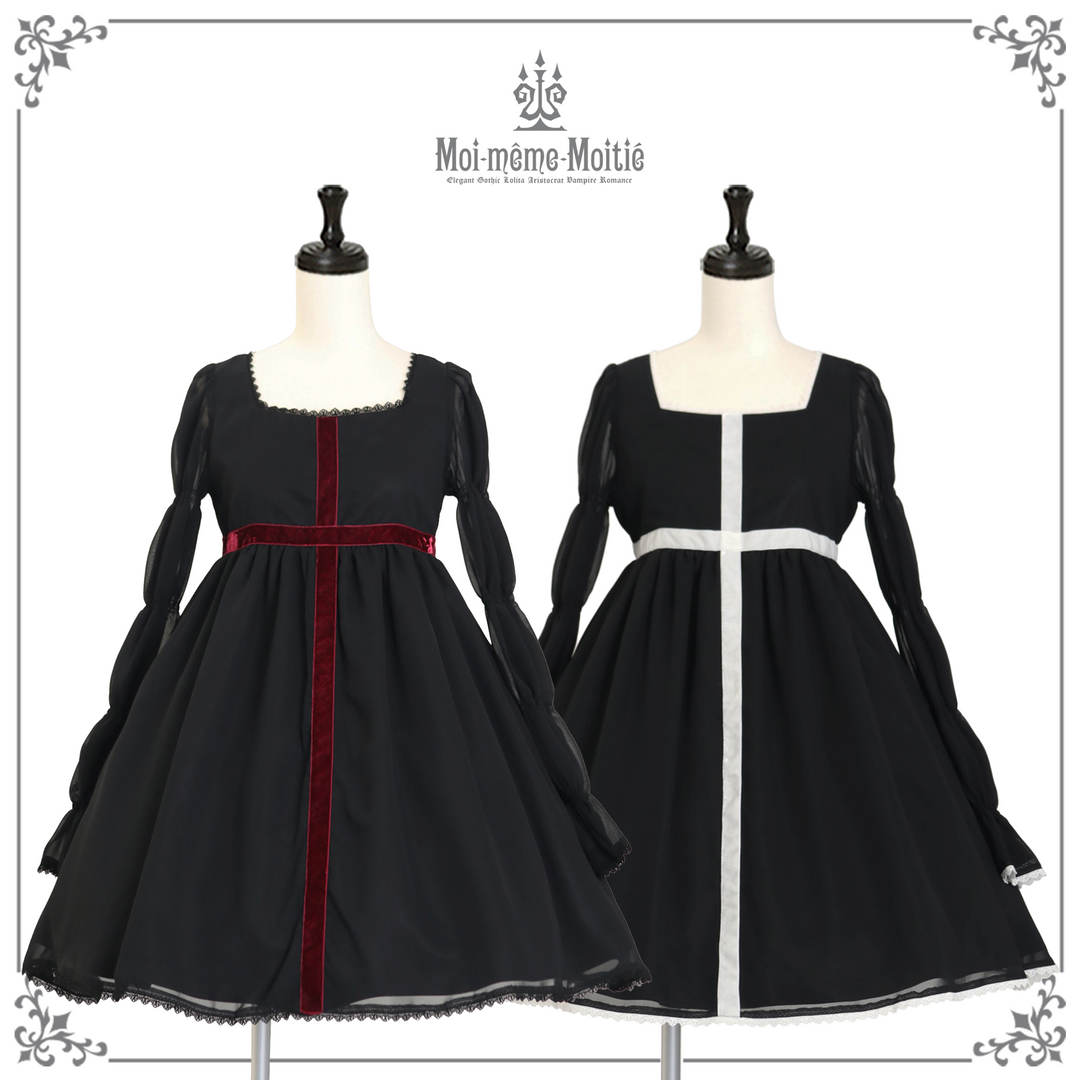 Velvet Cross Dress (Mini) | Moi-même-Moitié | Wunderwelt Fleur