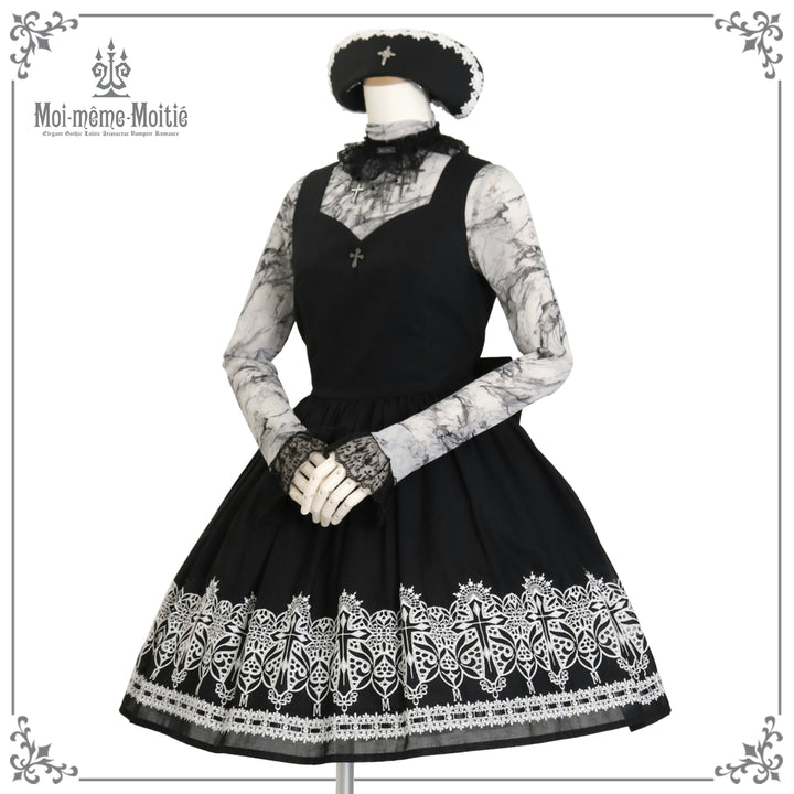 モワティエのローズと十字架チャームのヘッドドレス M+ROSE×十字架ネックレス | Moi-même-Moitié | ロリータ ゴスロリ