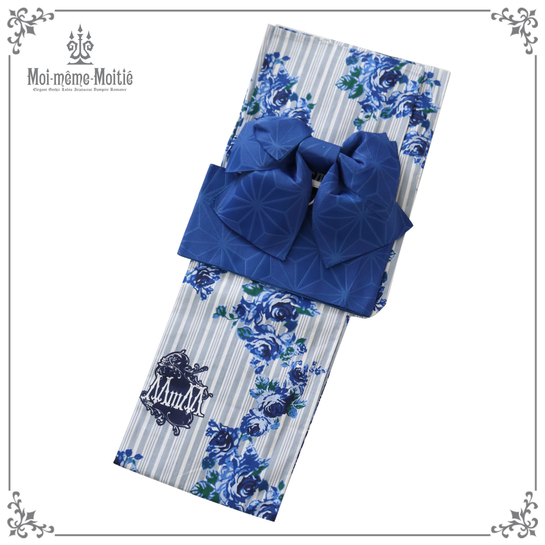 Royal Blue Rose Yukata SET | Moi-même-Moitié | Wunderwelt Fleur