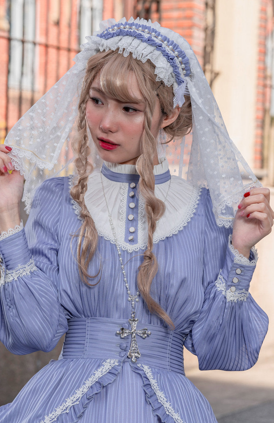 Morning Prayer」 Headdress with Veil | AmaStacia