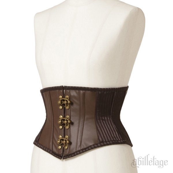 Made to order】 Embossed Synthetic Leather Mini Corset