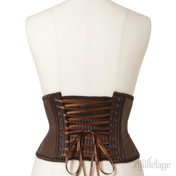 Made to order】 Embossed Synthetic Leather Mini Corset