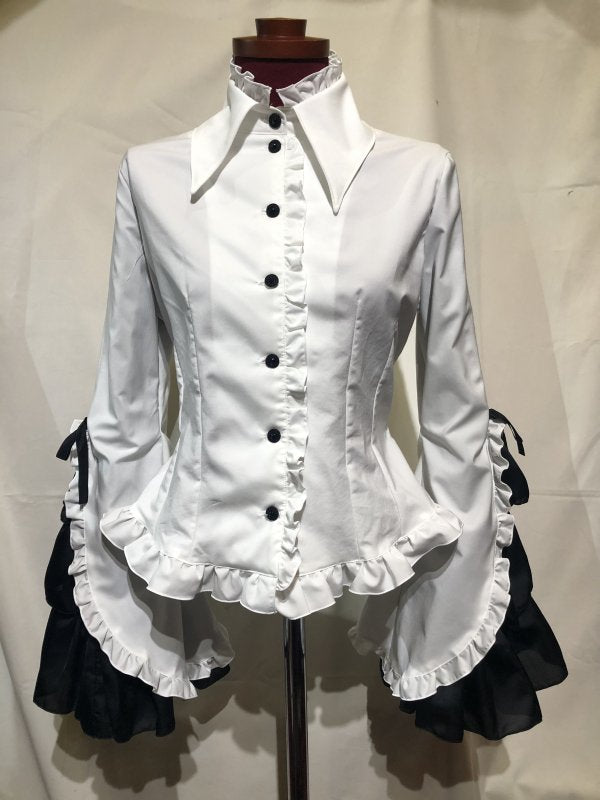 カメオタイ付き後編み上げブラウス | MARBLE | ロリータ