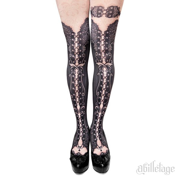 corset tights STRIPE LACE | abilletage | Wunderwelt Fleur - Online