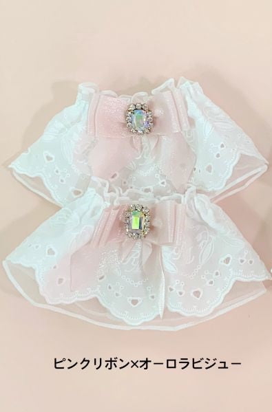 定価　17,280円■送料無料■ローズマリーソワール■天使ピンクオーロラスカート りぼん付きフロッキーラインフラワーマーメイドスカート