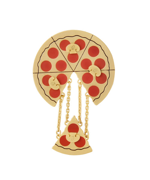 メルティッド チーズ ペパロニピザ ブローチ 0760006 | Q-pot
