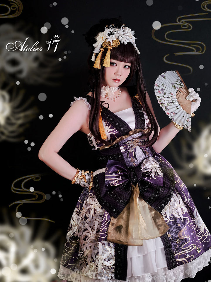 Special Order】Datura metel JSK (purple) | Atelier 17