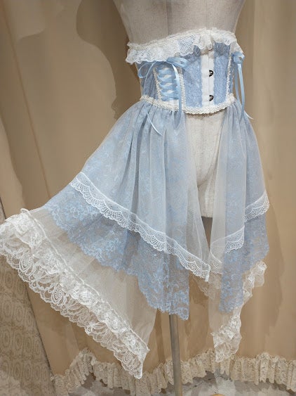 TIERED LACE TAIL VERY SHORT CORSET | MAJOH | ロリータ