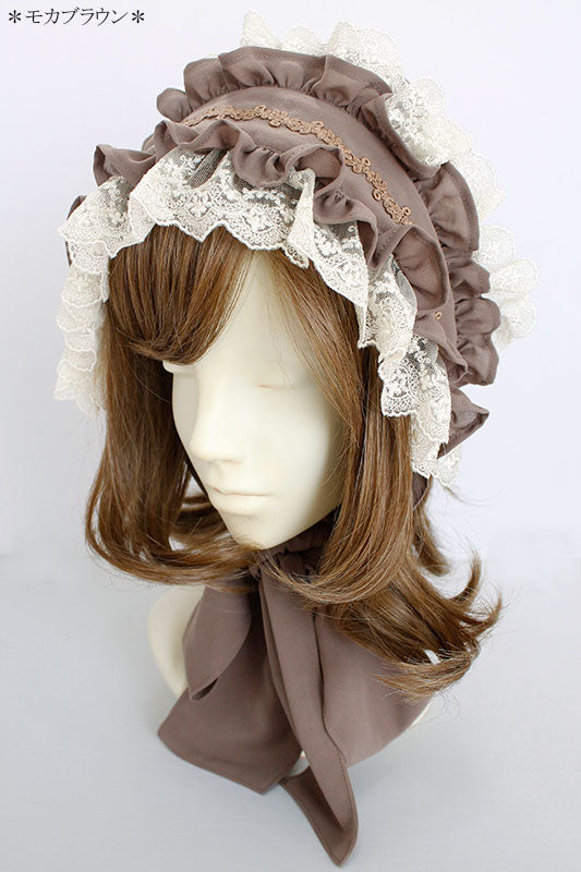 Victorian maiden クラシカルシアーボンネット　ボルドー Victorian maiden クラシカルシアーボンネット ボルドー