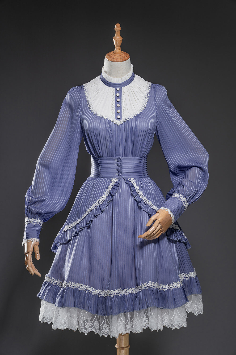 朝の礼拝」シフォンワンピース＆オーバースカートセット（ショート  