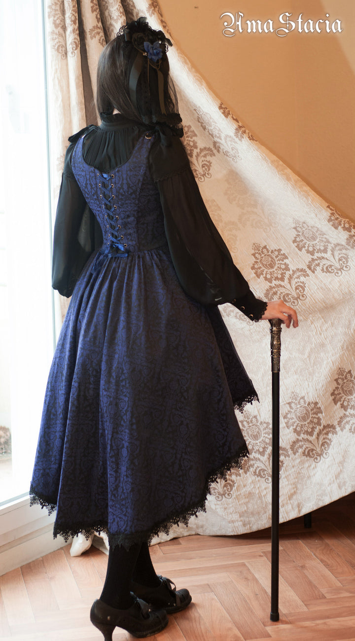 即納　Belchic スカート　フィッシュテール　ハイウエスト　ゴスロリSサイズ A Gaze Into the Abyssフィッシュテール風ジャンパースカート