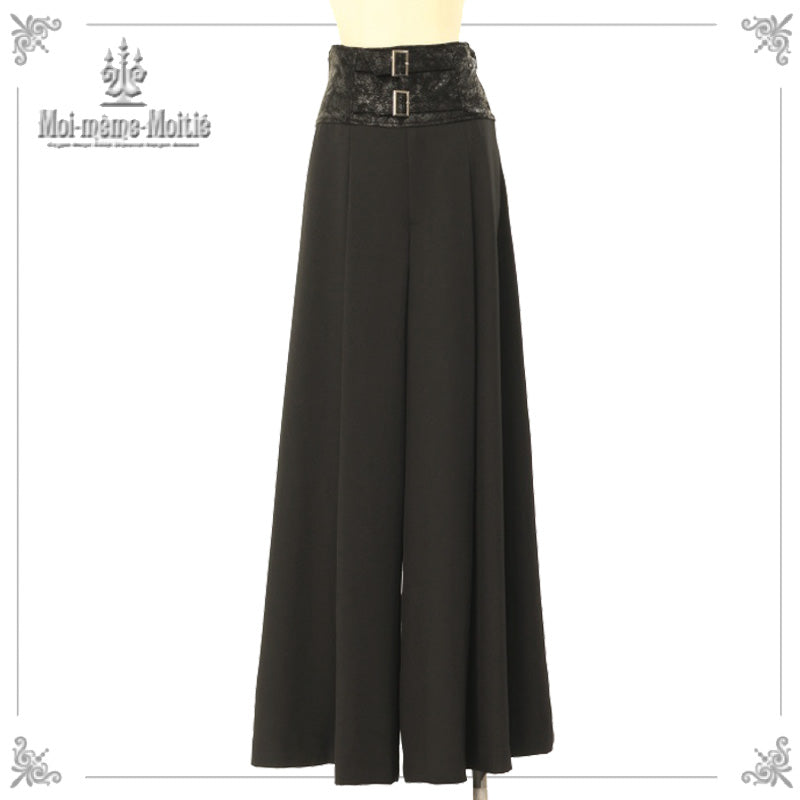 Double Belt Wide Pants (Men), Moi-même-Moitié