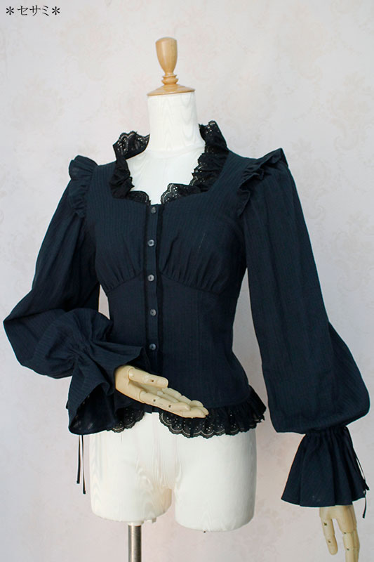 Striped Lady Blouse | Victorian maiden | Wunderwelt Fleur - Online