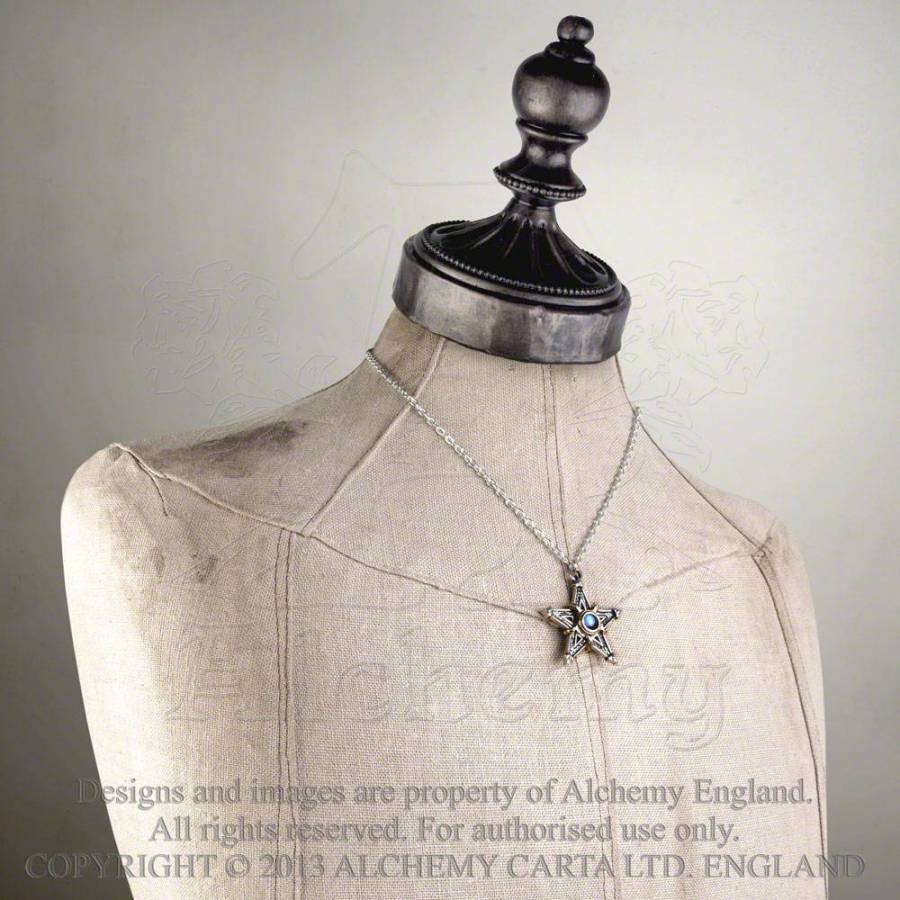 P124 Pewter Pendant: Medieval Pentacle | Alchemy Gothic