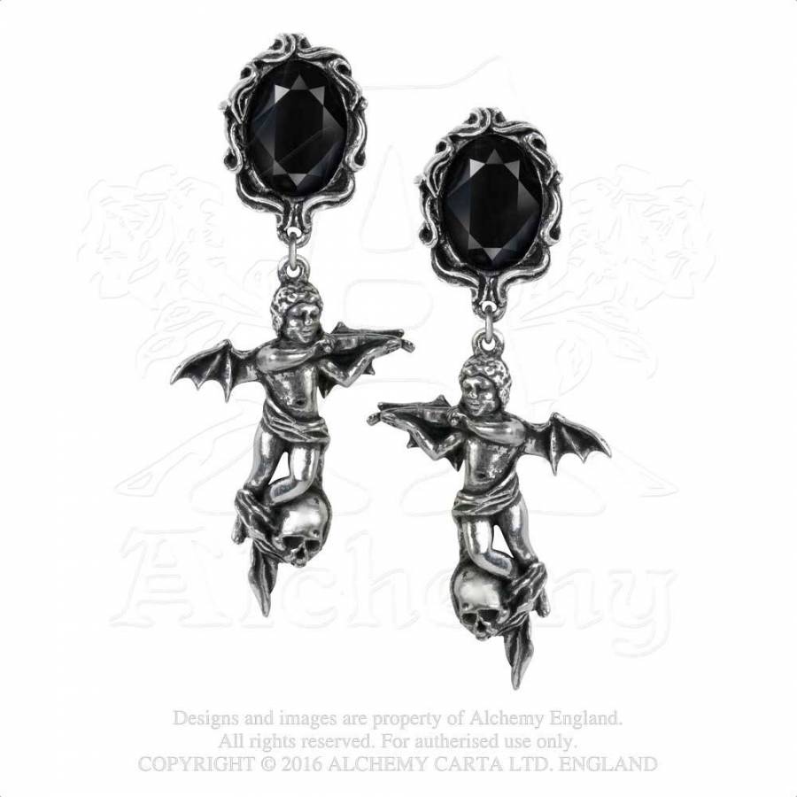 E375 Pewter Earring: Mesukmus | Alchemy Gothic | Wunderwelt Fleur E375 Pewter Earring: Mesukmus | Alchemy Gothic | Wunderwelt Fleur