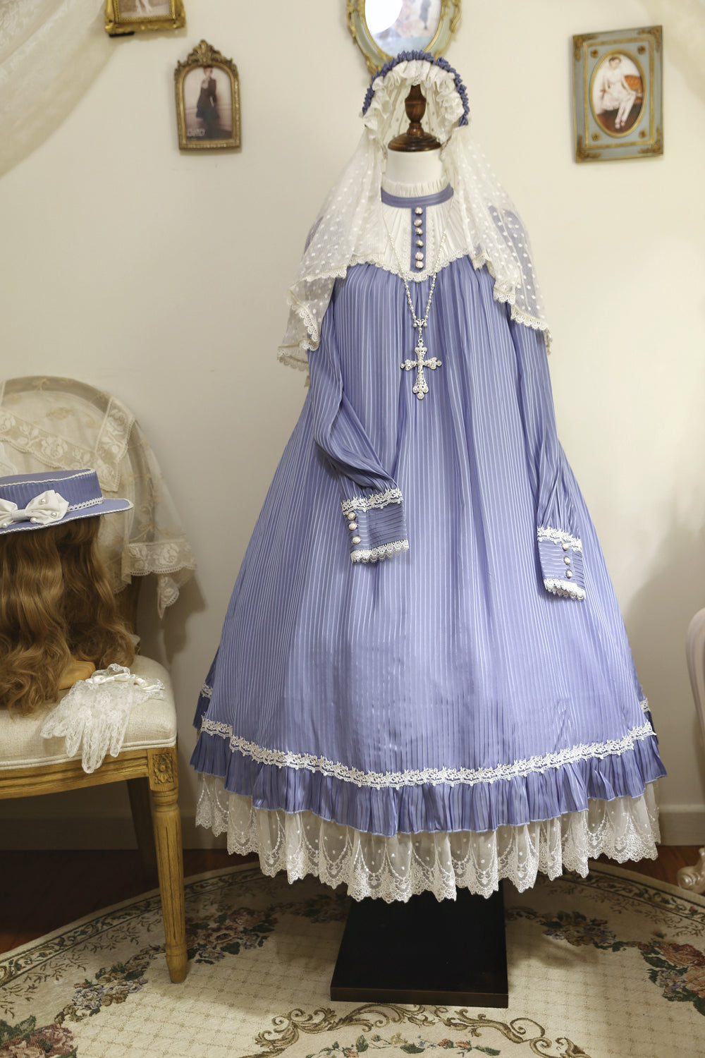 S*o様 BABY　A＆P　マリアシフォンワンピース　紺色 マリアシフォンワンピースⅡ – BABY, THE STARS SHINE BRIGHT